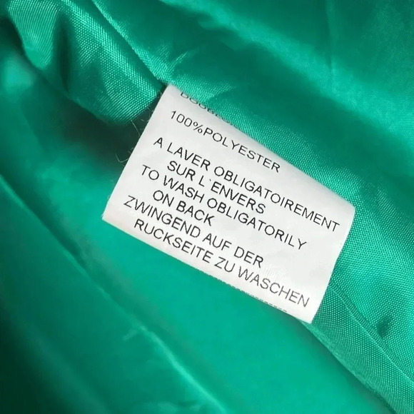 Avant Première Galeries Lafayette green trench coat  jacket with belt - Picture 4 of 5